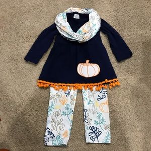 EUC baby girl pumpkin/Fall outfit